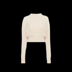 Pull CHLOE col rond manche 3/4 maille laine alpaga soie écru