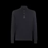 Pull col camion bout bleu marine Brioni