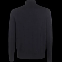 Pull col camion bout bleu marine Brioni