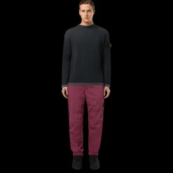 Pull col cheminée STONE ISLAND laine vierge côtelée grise