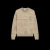 Pull col rond laine BERLUTI Scritto contrasté beige all over
