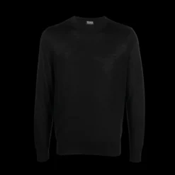 Pull col rond ZEGNA maille fine laine noire