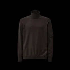 Pull col roulé CP COMPANY laine mérinos extra fine noir
