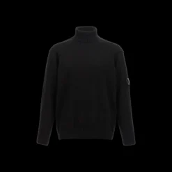 Pull col roulé CP COMPANY laine mélangée noir