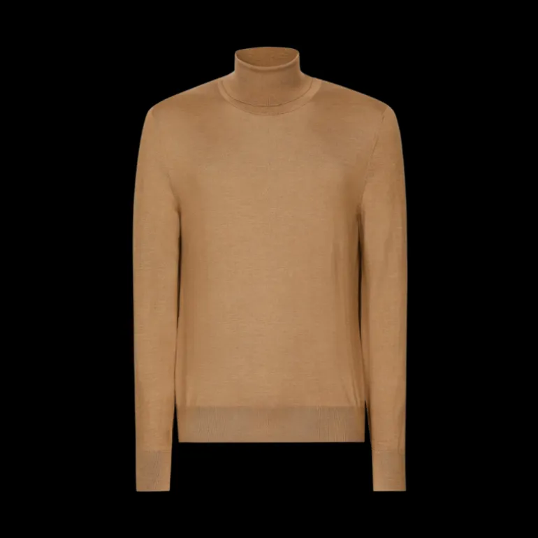 Pull col roulé DOLCE & GABBANA en cachemire et soie camel