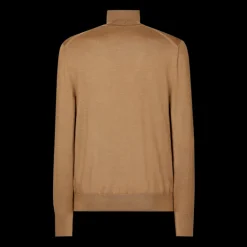 Pull col roulé DOLCE & GABBANA en cachemire et soie camel