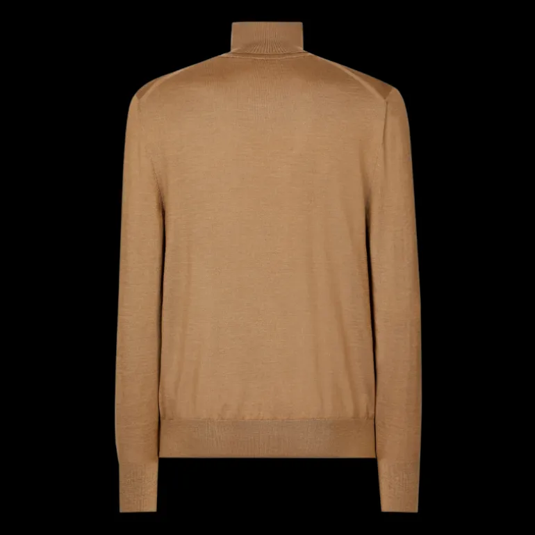 Pull col roulé DOLCE & GABBANA en cachemire et soie camel