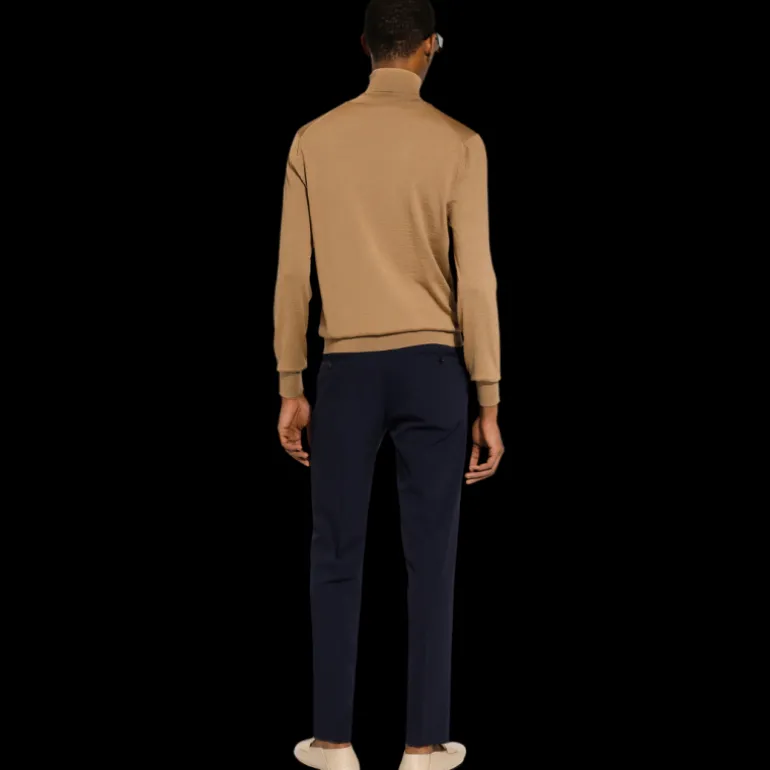 Pull col roulé DOLCE & GABBANA en cachemire et soie camel