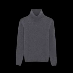pull col roulé SAINT LAURENT cachemire gris chiné