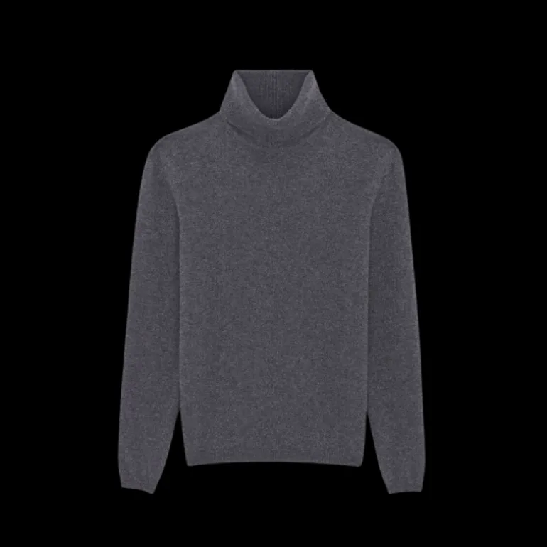 pull col roulé SAINT LAURENT cachemire gris chiné