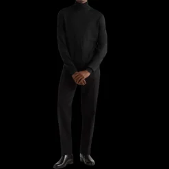 Pull col roulé TOM FORD mélange cachemire soie noir