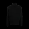 Pull CP COMPANY col roulé maille laine polyamide Noir lunettes manche
