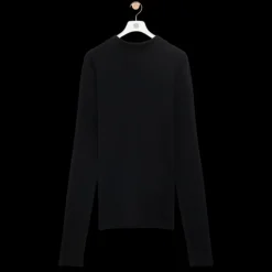 Pull dos à devant LOEWE polo maille soie noire