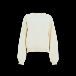 Pull large col rond KHAITE Margaux cachemire écru