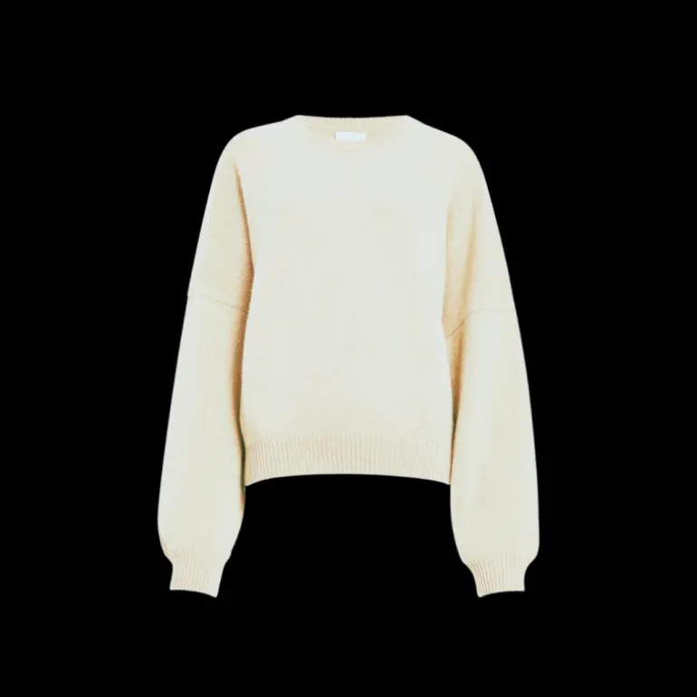 Pull large col rond KHAITE Margaux cachemire écru