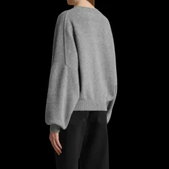 Pull large col rond KHAITE Margaux cachemire gris