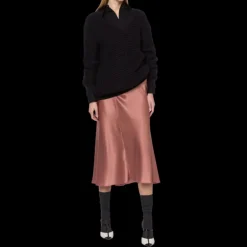 Pull manche longue ALBERTA FERRETTI col V laine vierge cachemire noir