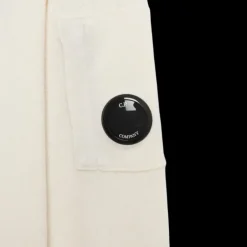 Pull ras du cou CP COMPANY laine agneau GRS blanc