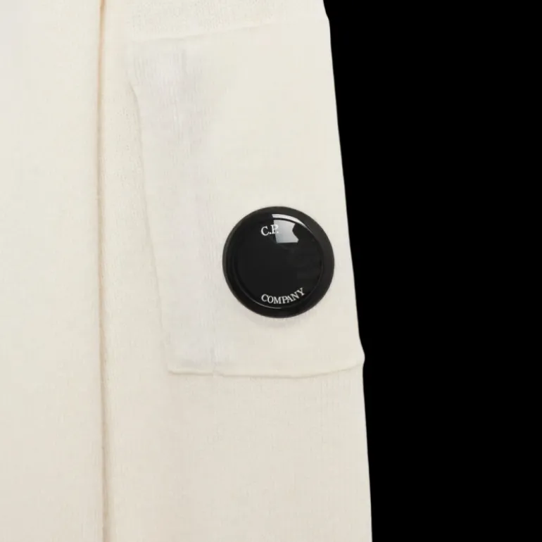 Pull ras du cou CP COMPANY laine agneau GRS blanc