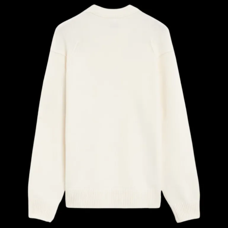 Pull ras du cou CP COMPANY laine agneau GRS blanc