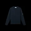 Pull ras-du-cou STONE ISLAND coton côtelé bleu marine