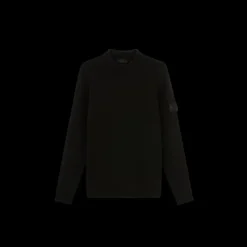 Pull STONE ISLAND Ghost col montant rouloté grain de riz noir