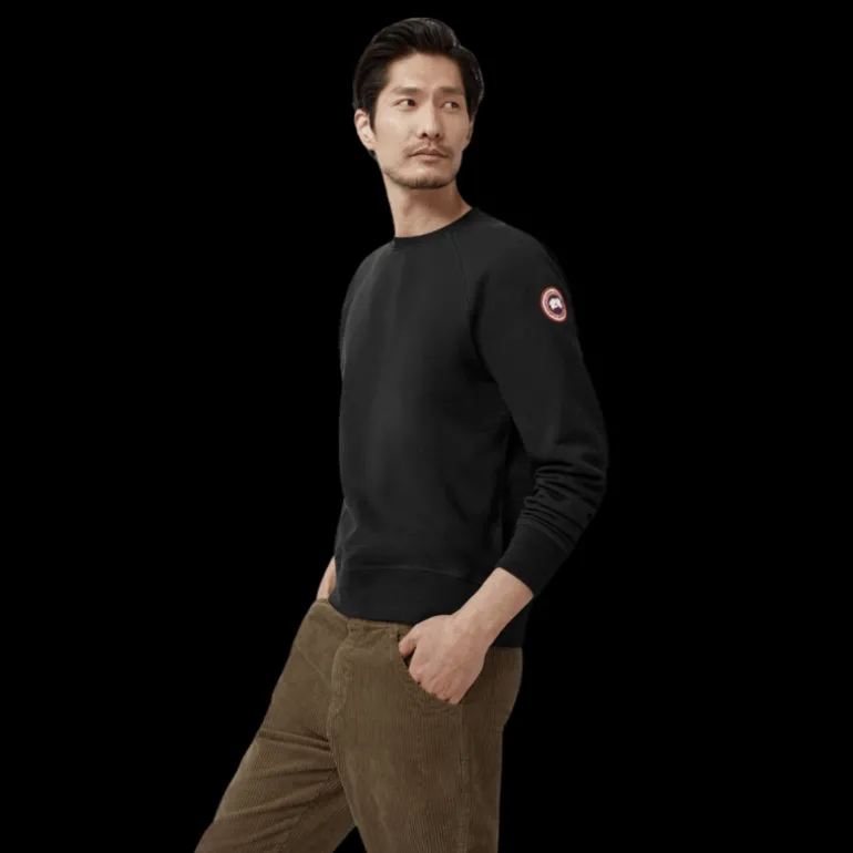 Pull Sweatshirt CANADA GOOSE col rond Huron Coton noir