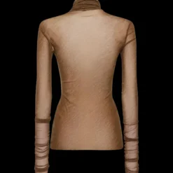 Pull-over PHILOSOPHY DI LORENZO SERAFINI col roulé tulle stretch marron