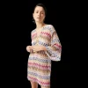 Robe caftan court dMISSONI entelle viscose lamé multicolore