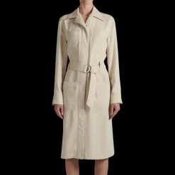 Robe chemise BARBARA BUI polyester beige ceinture