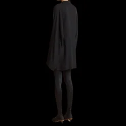 Robe KHAITE Mehna liquette soie crêpe Georgette noir lien cravate