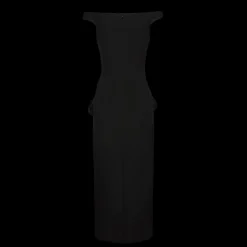 Robe midi MAGDA BUTRYM laine découpes latérales fleurs noir