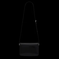 Sac à rabat SAINT LAURENT Solferino fermoir cassandre YSL cuir glacé noir