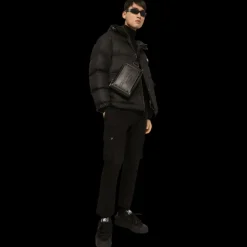 Sac banane DOLCE & GABBANA ceinture cuir veau noir logo en relief