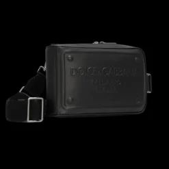 Sac banane DOLCE & GABBANA ceinture cuir veau noir logo en relief