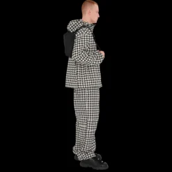 Sac Banane nylon check carreaux noir jacquard