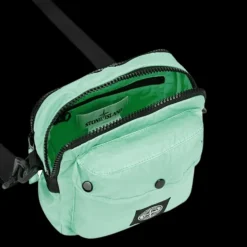 Sac Bandouliere STONE ISLAND Mussola Gommata Canvas Print coton vert Aqua