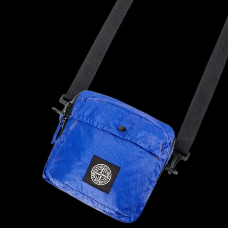 Sac Bandouliere STONE ISLAND Mussola Gommata Canvas Print coton bleu