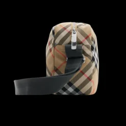 Sac bandoulière BURBERRY Check beige broderie cavalier