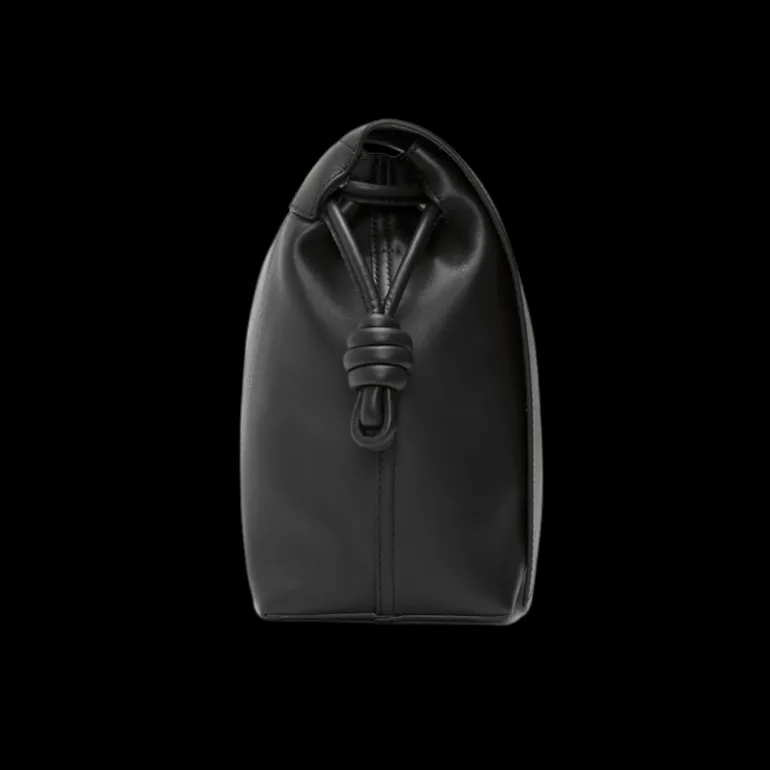 Sac bandoulière LOEWE Flamenco Satchel cuir veau brillant souple noir