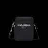 Sac bandoulière nylon bleu marine logo relief blanc DOLCE & GABBANA
