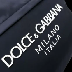 Sac Cabas DOLCE & GABBANA fourre-tout nylon bleu marine logo relief blanc
