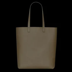 Sac cabas SAINT LAURENT shopping bag  cuir grainé vert kaki