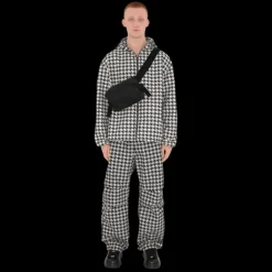 Sac ceinture BURBERRY nylon à carreaux Jacquard noir