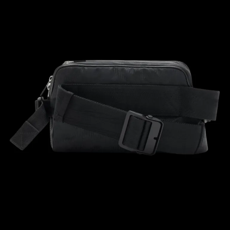 Sac ceinture BURBERRY nylon à carreaux Jacquard noir