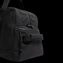 Sac de sport MONCLER Alchemy nylon noir logo embossé