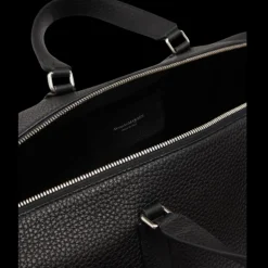 Sac De Voyage 48h ALEXANDER MCQUEEN The Edge cuir graine noir