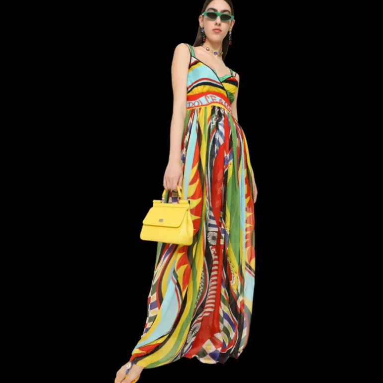 Sac DOLCE & GABBANA Sicily moyen Cuir veau Dauphine jaune