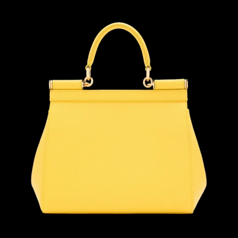 Sac DOLCE & GABBANA Sicily moyen Cuir veau Dauphine jaune