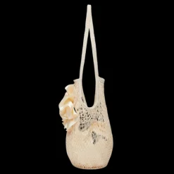 Sac MAGDA BUTRYM Devana moyen en crochet coton crème fleur satin